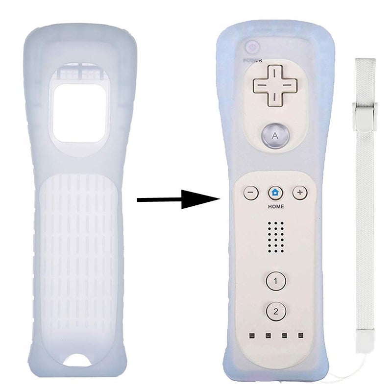 Lactivx 2X Wii Silicone Case Cover with Wrist Strap for Wii Remote Controller (White) - Image 4